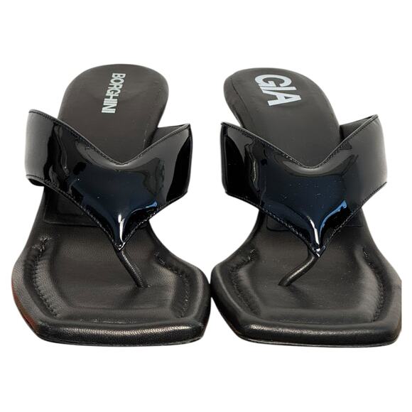 NWT Gia Borghini Gia 6 Leather Thong Sandal Kitten Heels - Picture 4 of 12